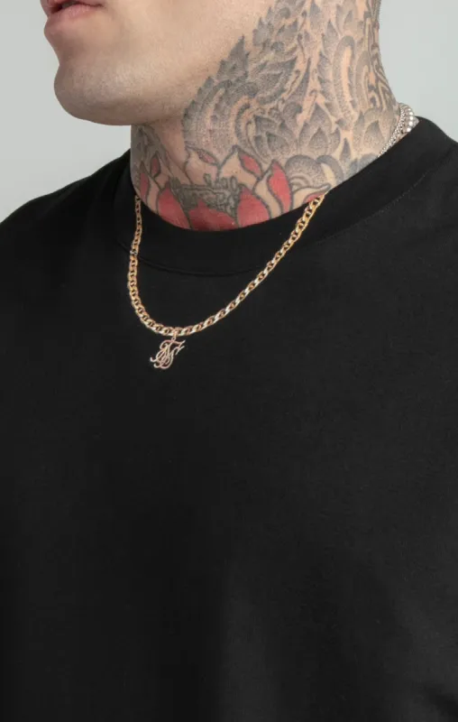 Black Gold Chain Relaxed Fit T-Shirt sold by Siksilk