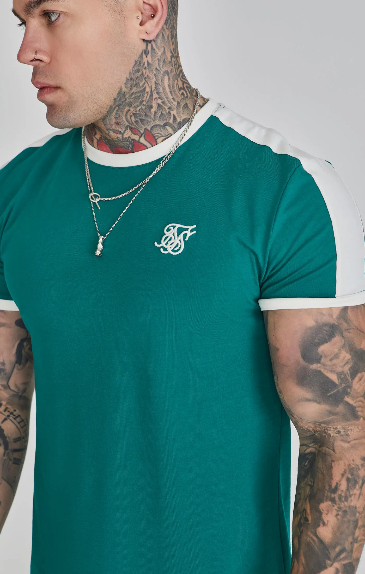 Green Ringer T-Shirt sold by Siksilk product image thumbnail 3