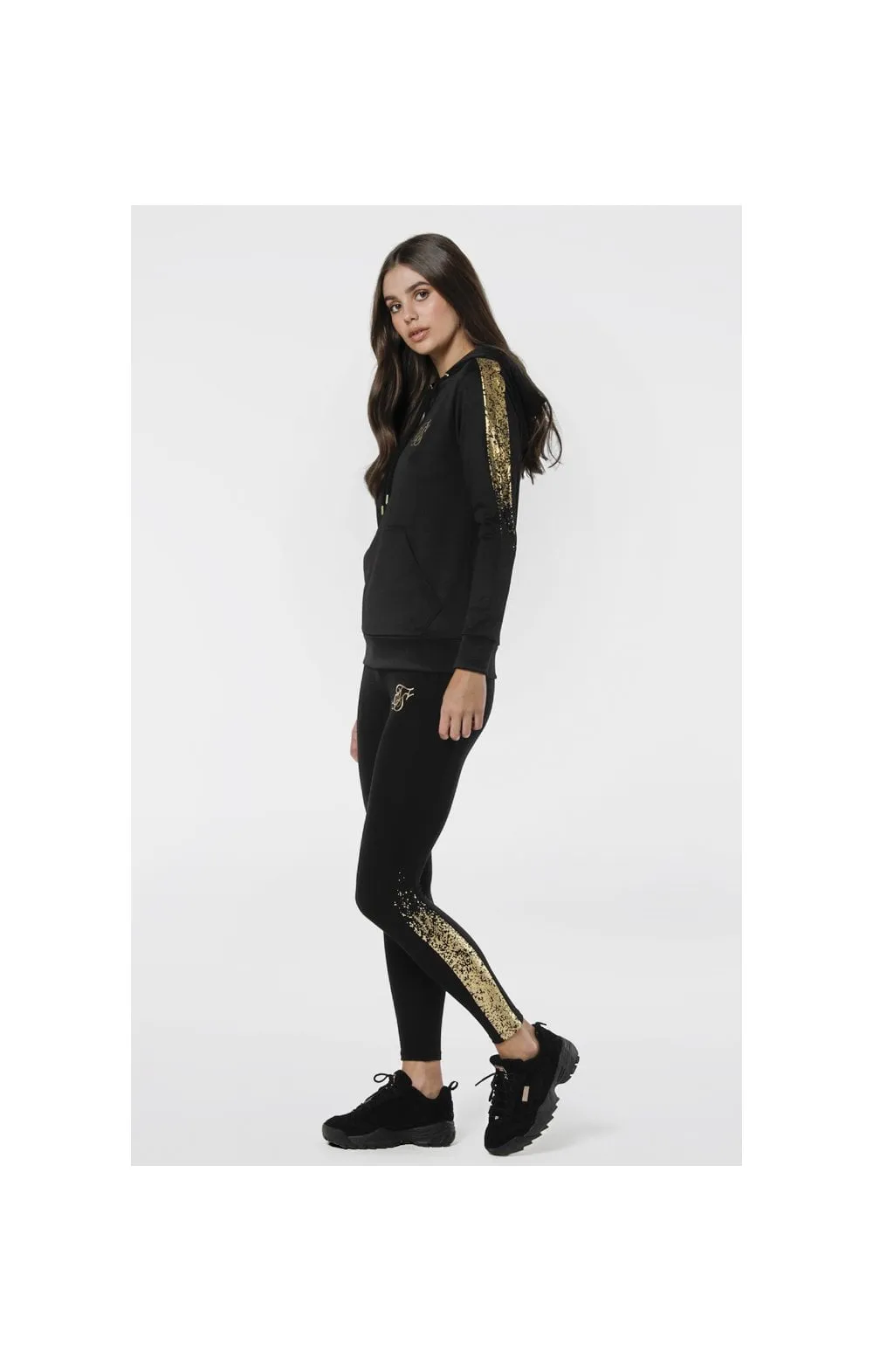 SikSilk Foil Fade Panel Leggings – Black sold by Siksilk product image thumbnail 5