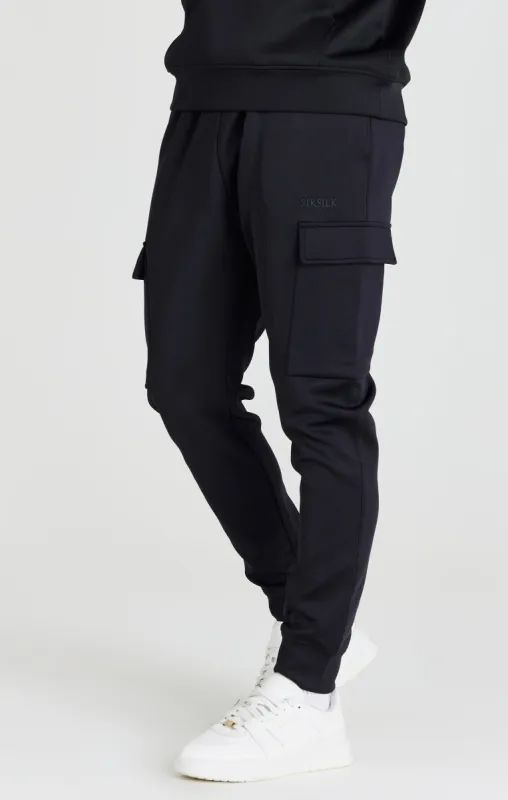 Black Exhibit Cuffed Cargo Pant sold by Siksilk