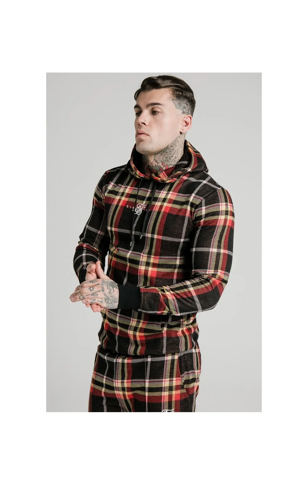 SikSilk Smart Overhead Hoodie - Multi Grain Check sold by Siksilk