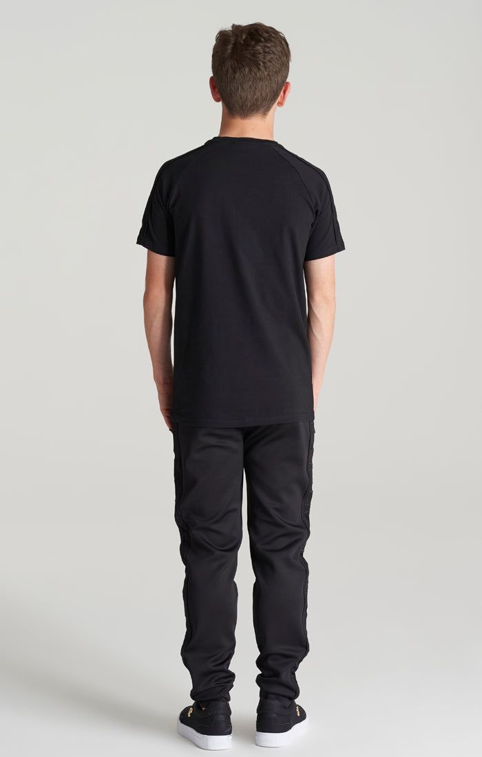 Boys Black Panelled T-Shirt sold by Siksilk product image thumbnail 6