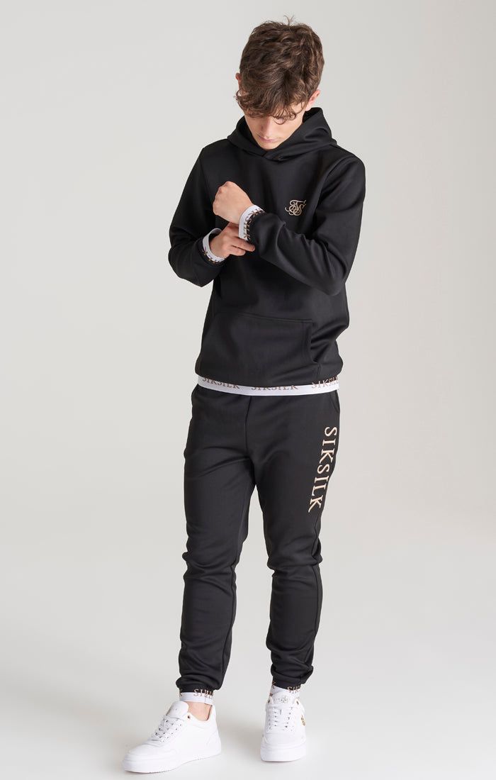 Boys Black Taped Overhead Hoodie sold by Siksilk product image thumbnail 6