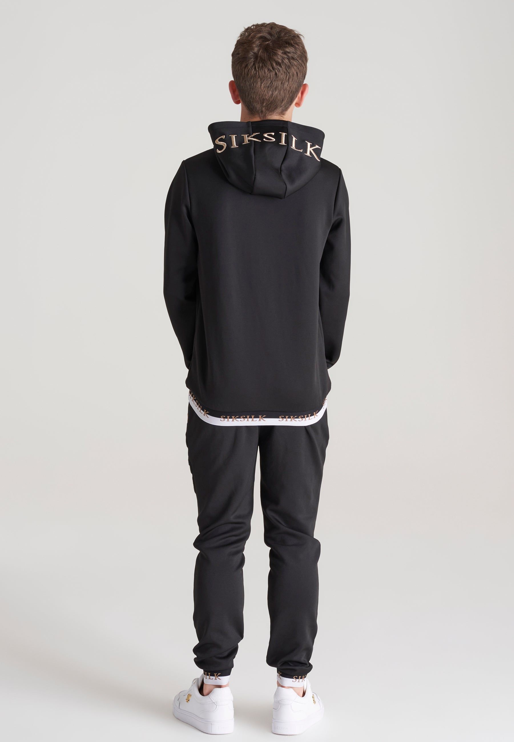 Boys Black Taped Overhead Hoodie sold by Siksilk product image thumbnail 7