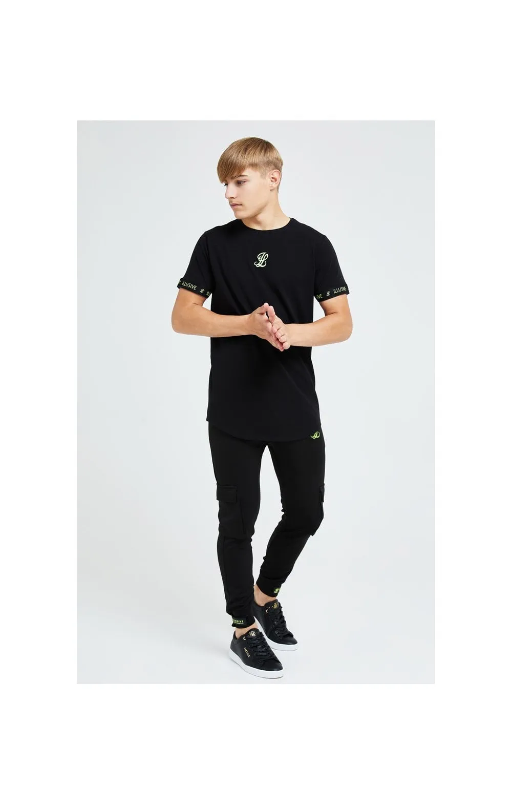 Illusive London Element Tech Tee - Black & Green sold by Siksilk product image thumbnail 3