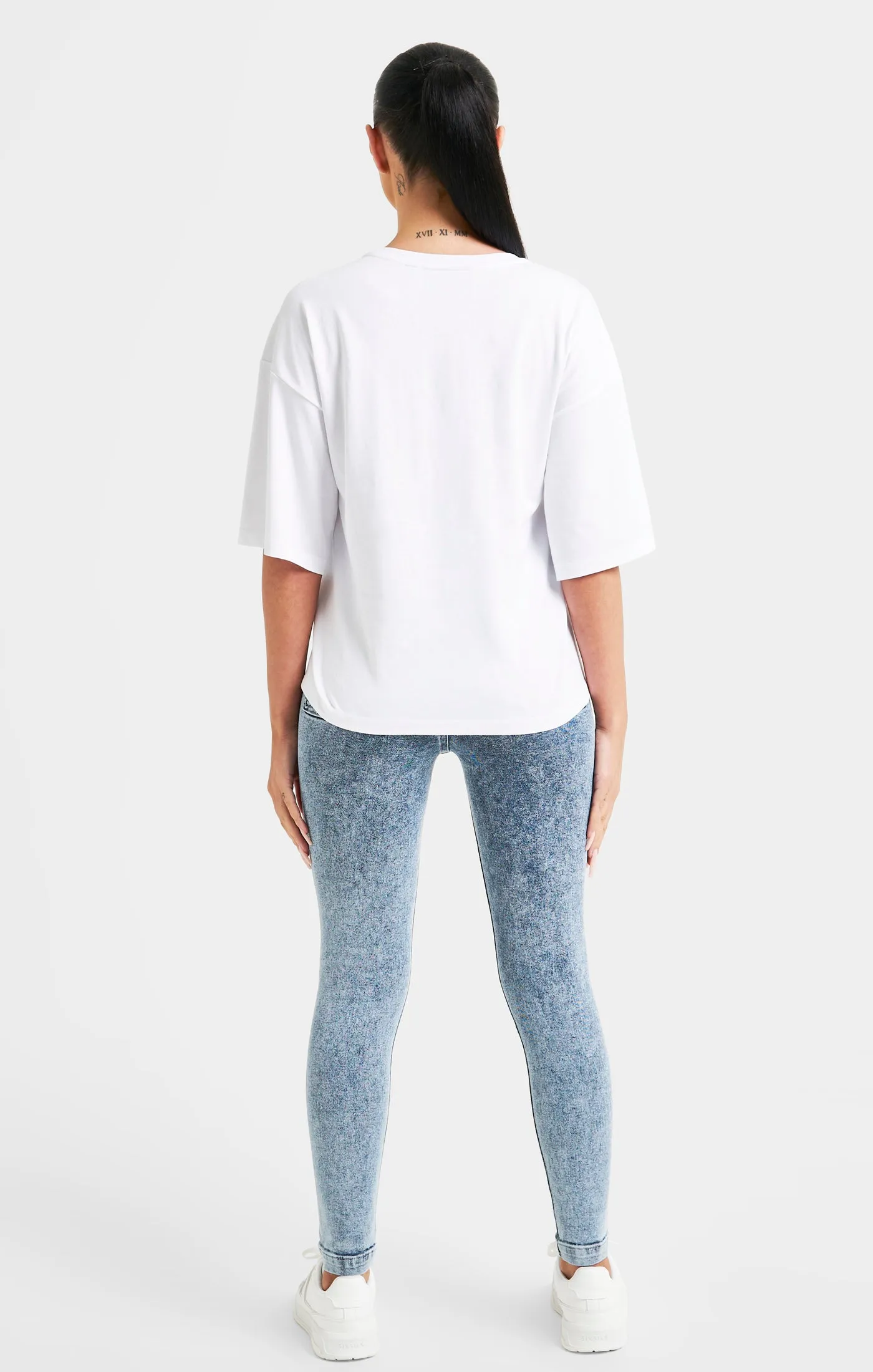 White Sparkle Boxy Crop T-Shirt sold by Siksilk product image thumbnail 5