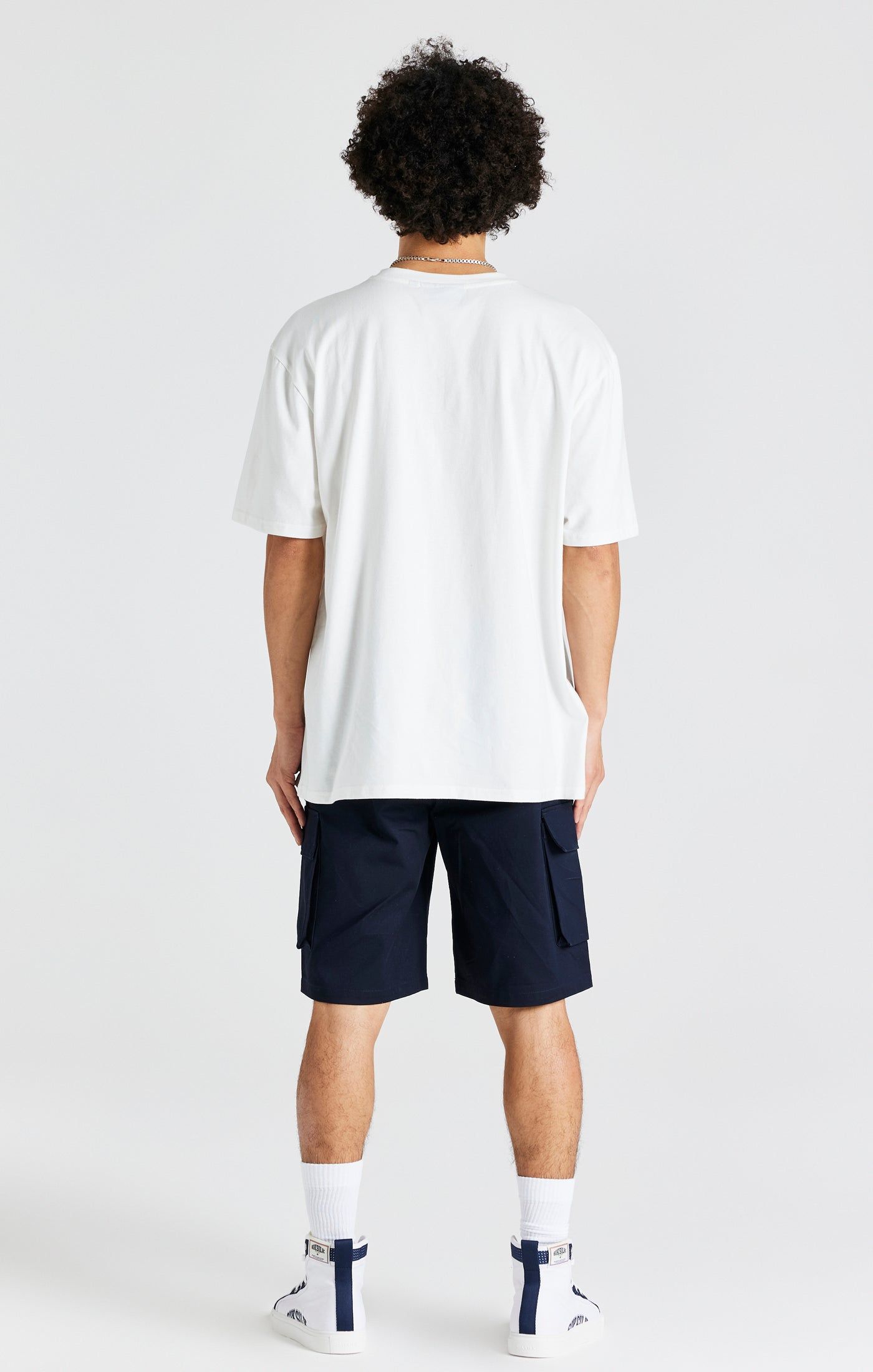 Ecru Oversized Logo T-Shirt sold by Siksilk product image thumbnail 6
