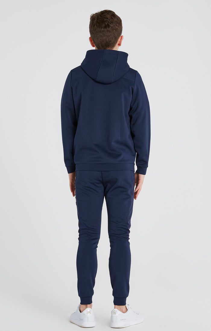 Boys Navy Mesh Zip Thru Hoodie sold by Siksilk product image thumbnail 8