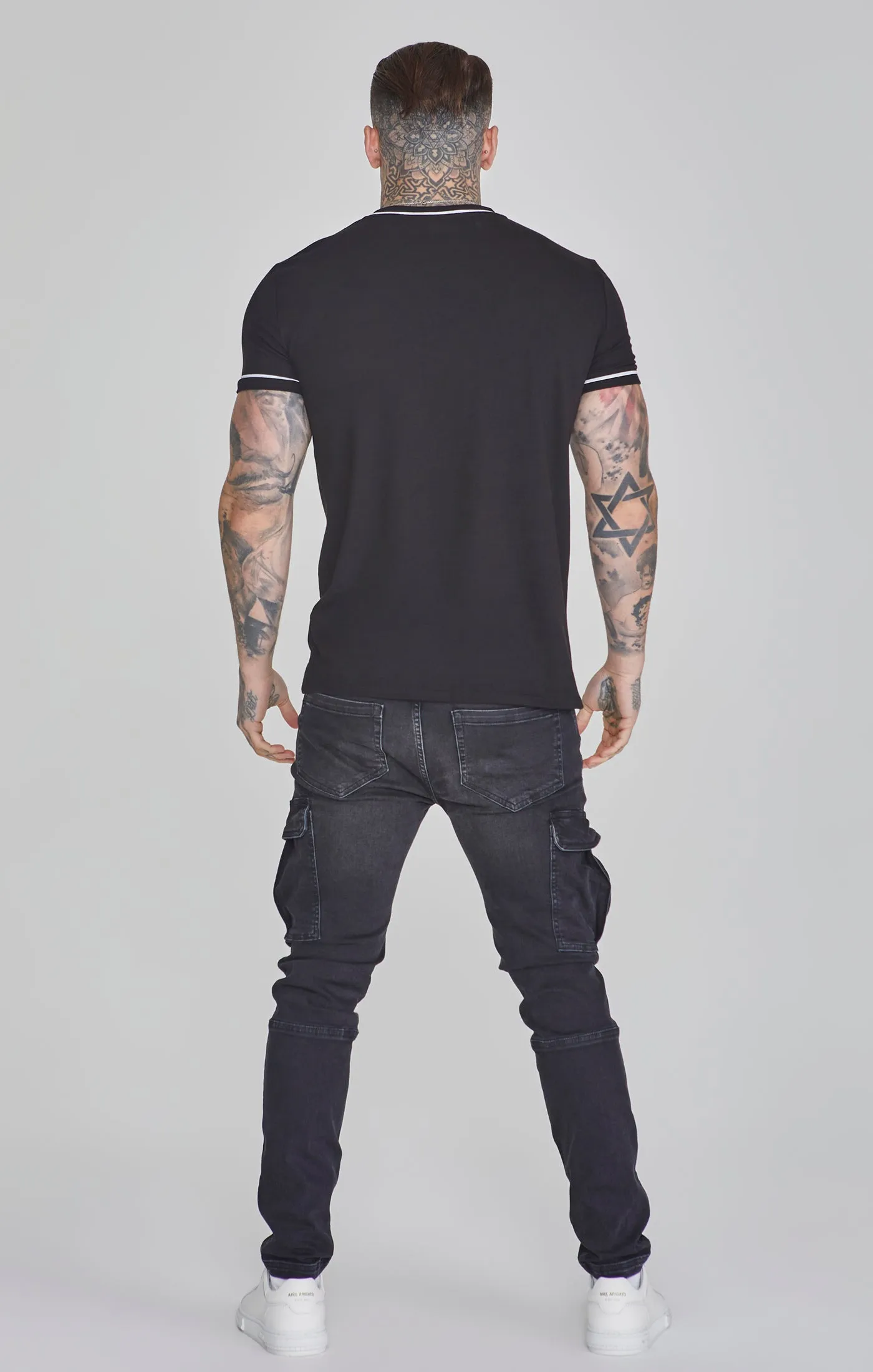 Black Muscle Fit T-Shirt sold by Siksilk product image thumbnail 5