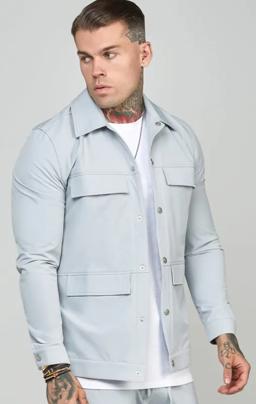 Grey Utility Overshirt sold by Siksilk