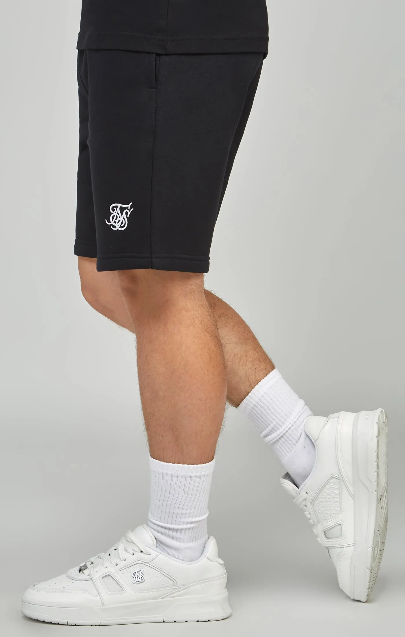 Boys Black Essentials Fleece Shorts sold by Siksilk product image thumbnail 2