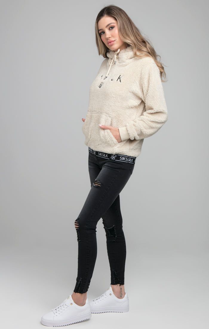 SikSilk Tape Sherpa Overhead Hoodie - Stone sold by Siksilk product image thumbnail 5