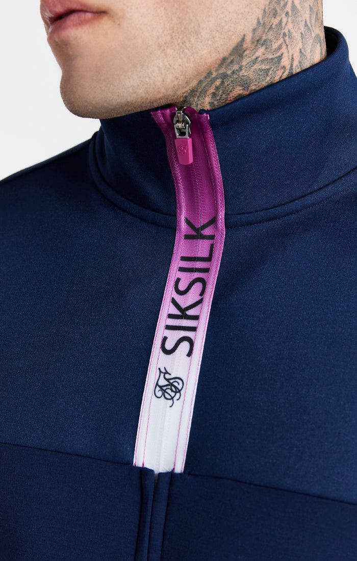 Navy Covert Fade Funnel Zip Through sold by Siksilk product image thumbnail 6