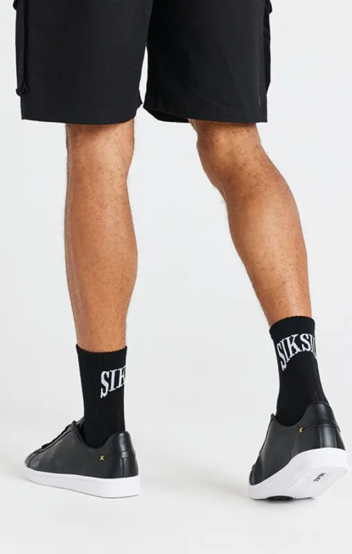 Black Varsity Pack Of 5 Socks sold by Siksilk