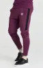 SikSilk Taped Athlete Loose Fit Pant - Burgundy & Black sold by Siksilk