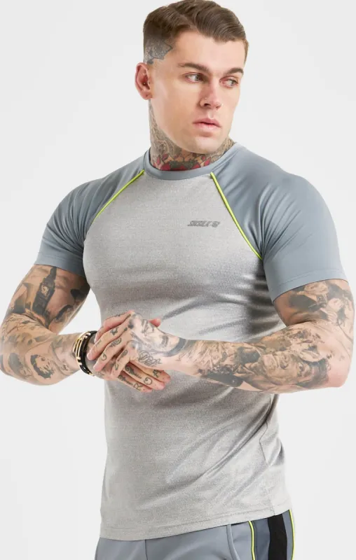 Grey Sports Poly Raglan T-Shirt sold by Siksilk