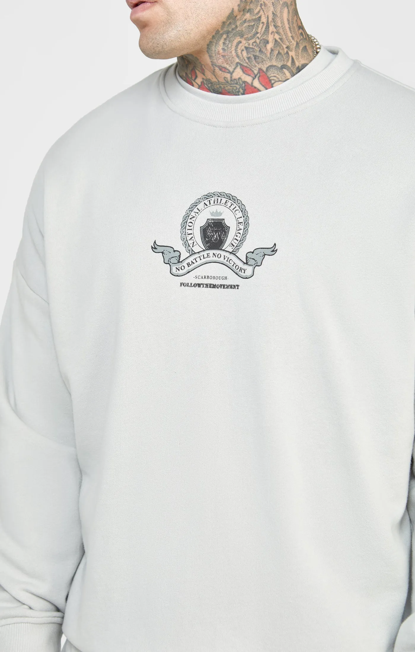 Grey Varsity Sweatshirt sold by Siksilk product image thumbnail 2