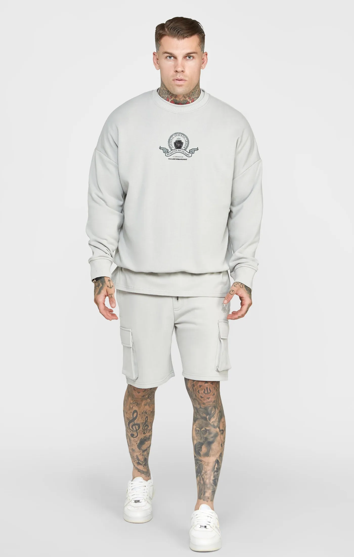 Grey Varsity Sweatshirt sold by Siksilk product image thumbnail 3