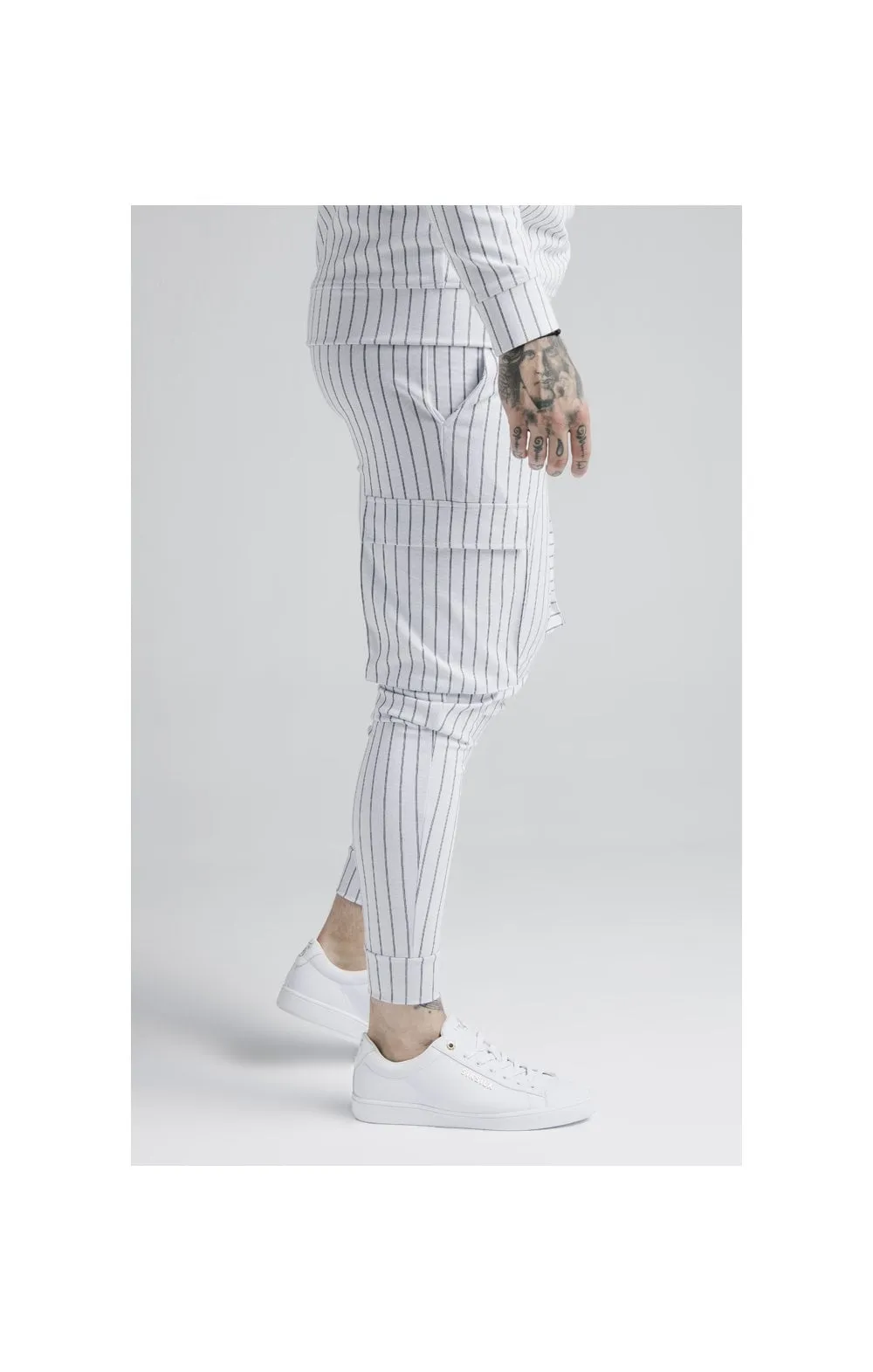 SikSilk Retro Sport Cargo Jogger SikSilk - White sold by Siksilk product image thumbnail 3