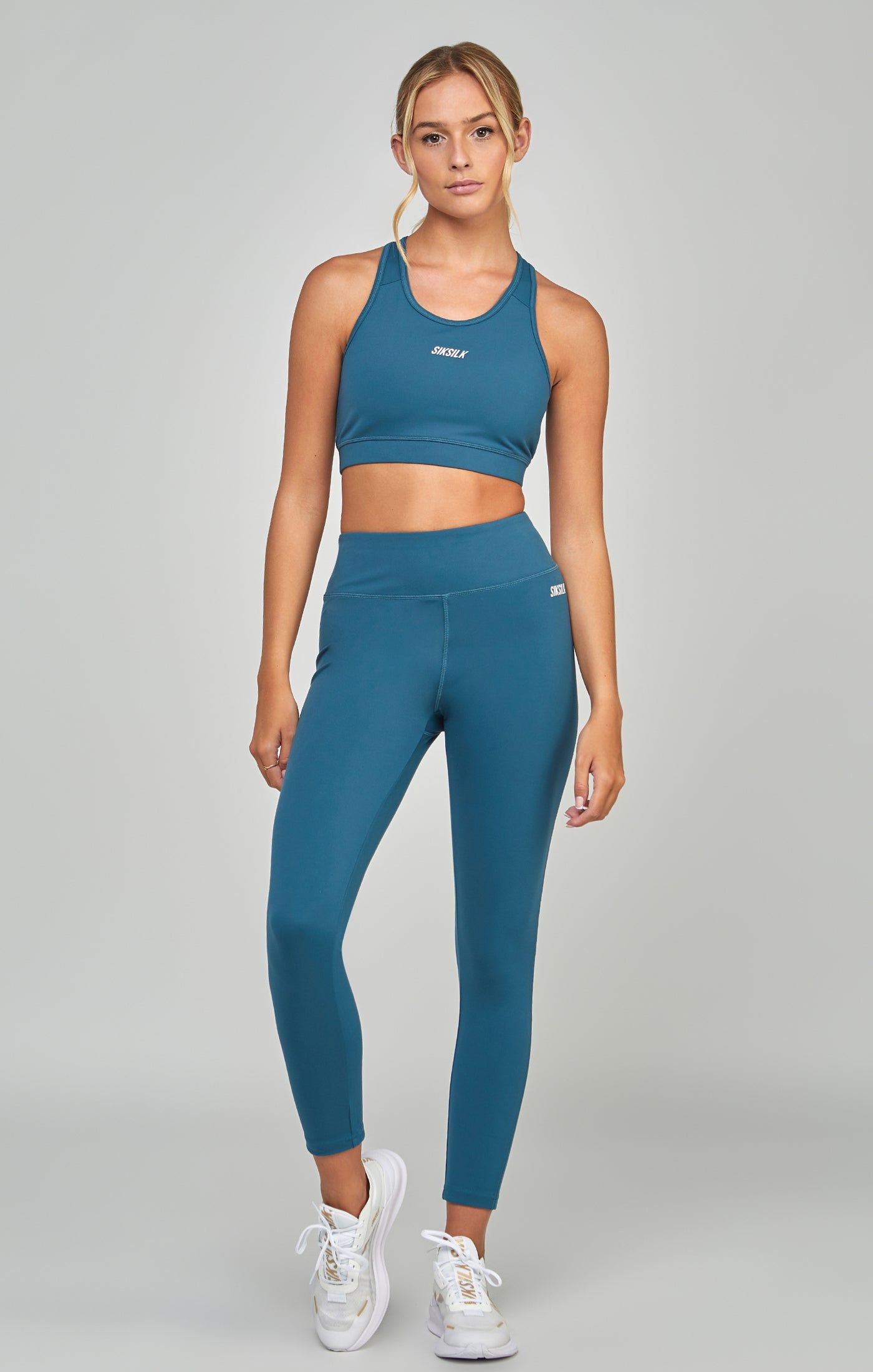 Teal Sports Essential Crop Top sold by Siksilk product image thumbnail 2