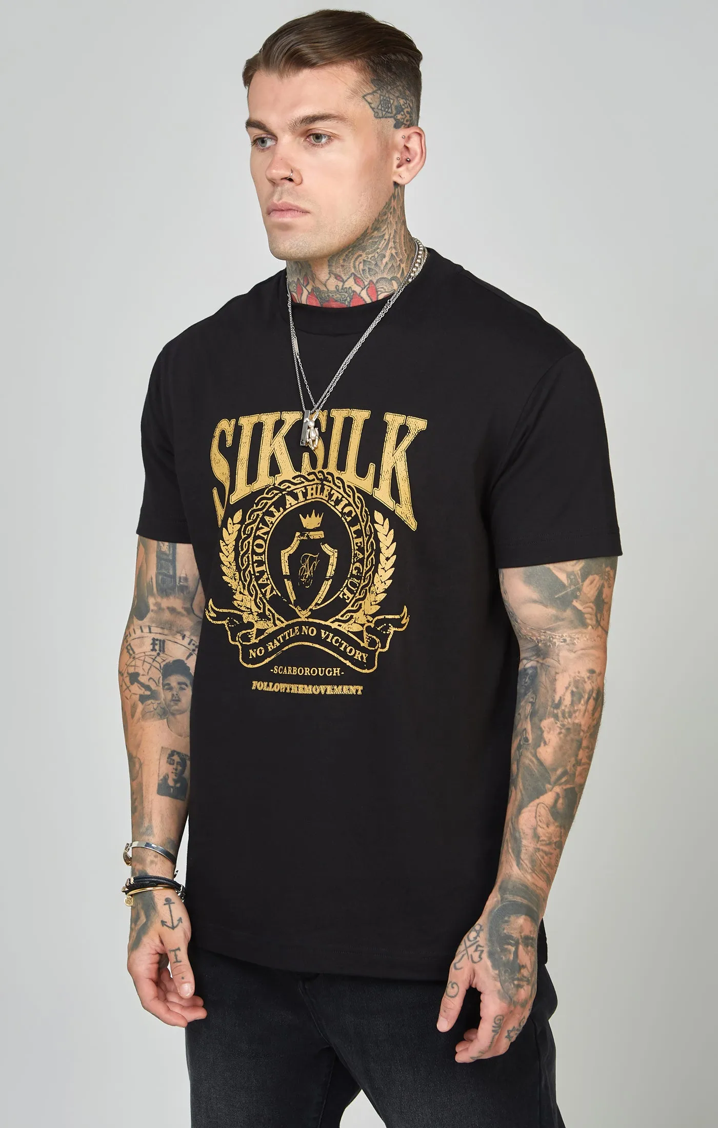 Oversized Crest Logo T-Shirt sold by Siksilk product image thumbnail 4