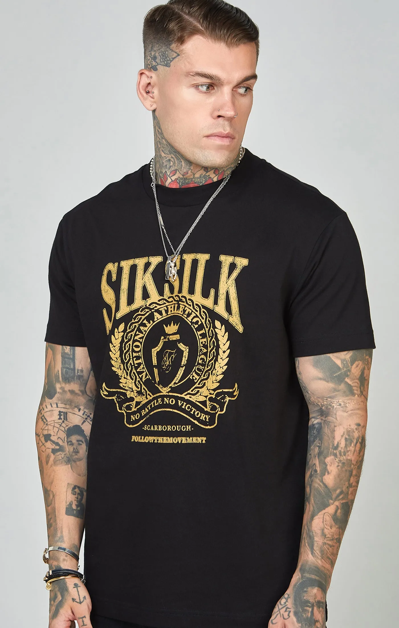 Oversized Crest Logo T-Shirt sold by Siksilk