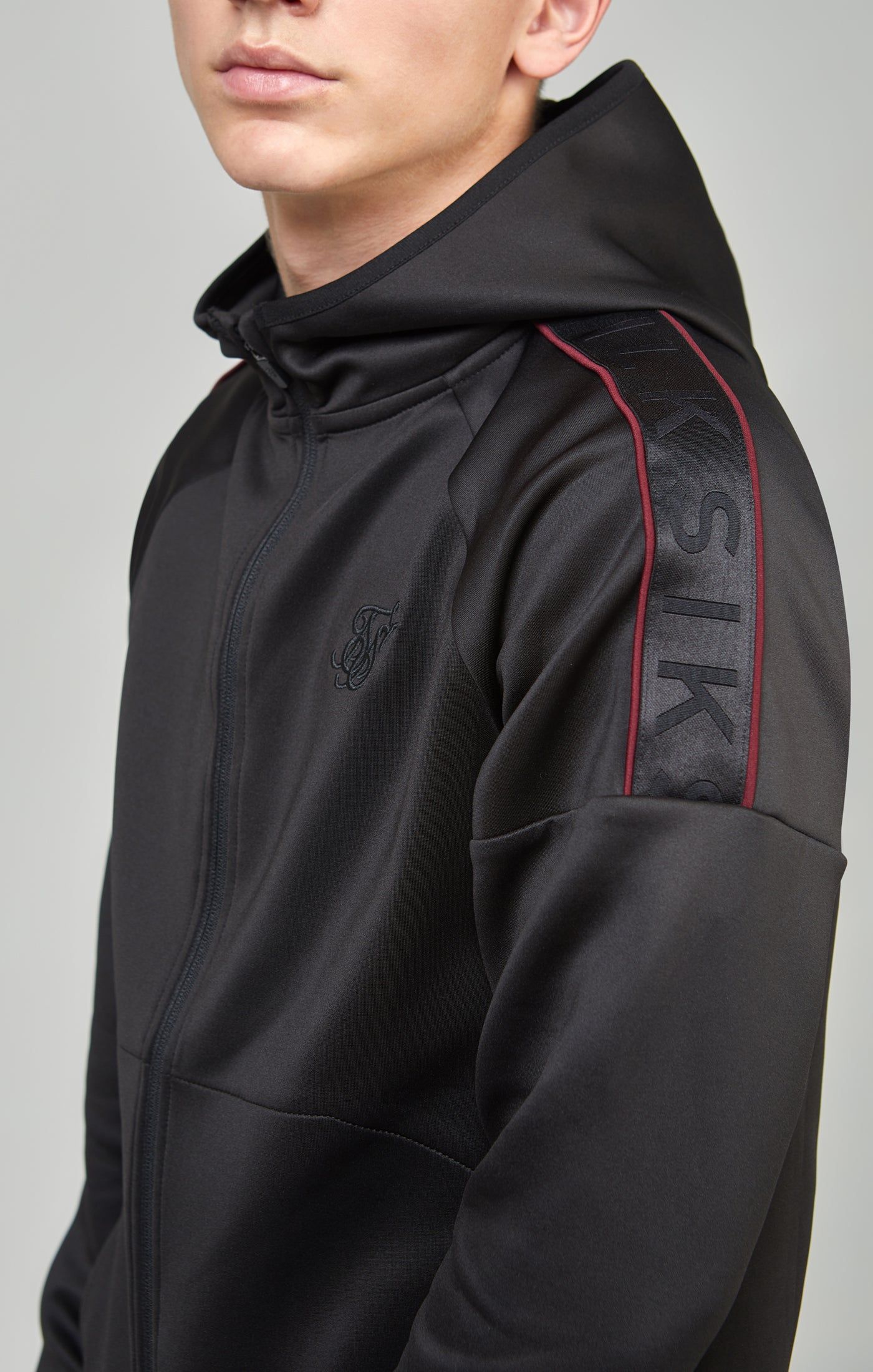 Boys Black Taped Tracksuit sold by Siksilk product image thumbnail 4