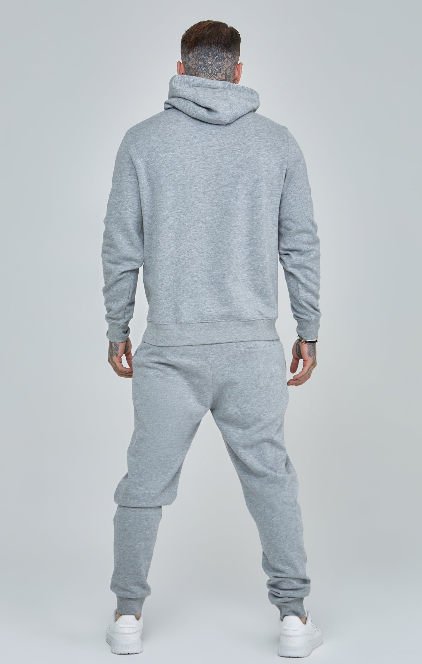 Grey Marl Essential Overhead Hoodie sold by Siksilk product image thumbnail 4