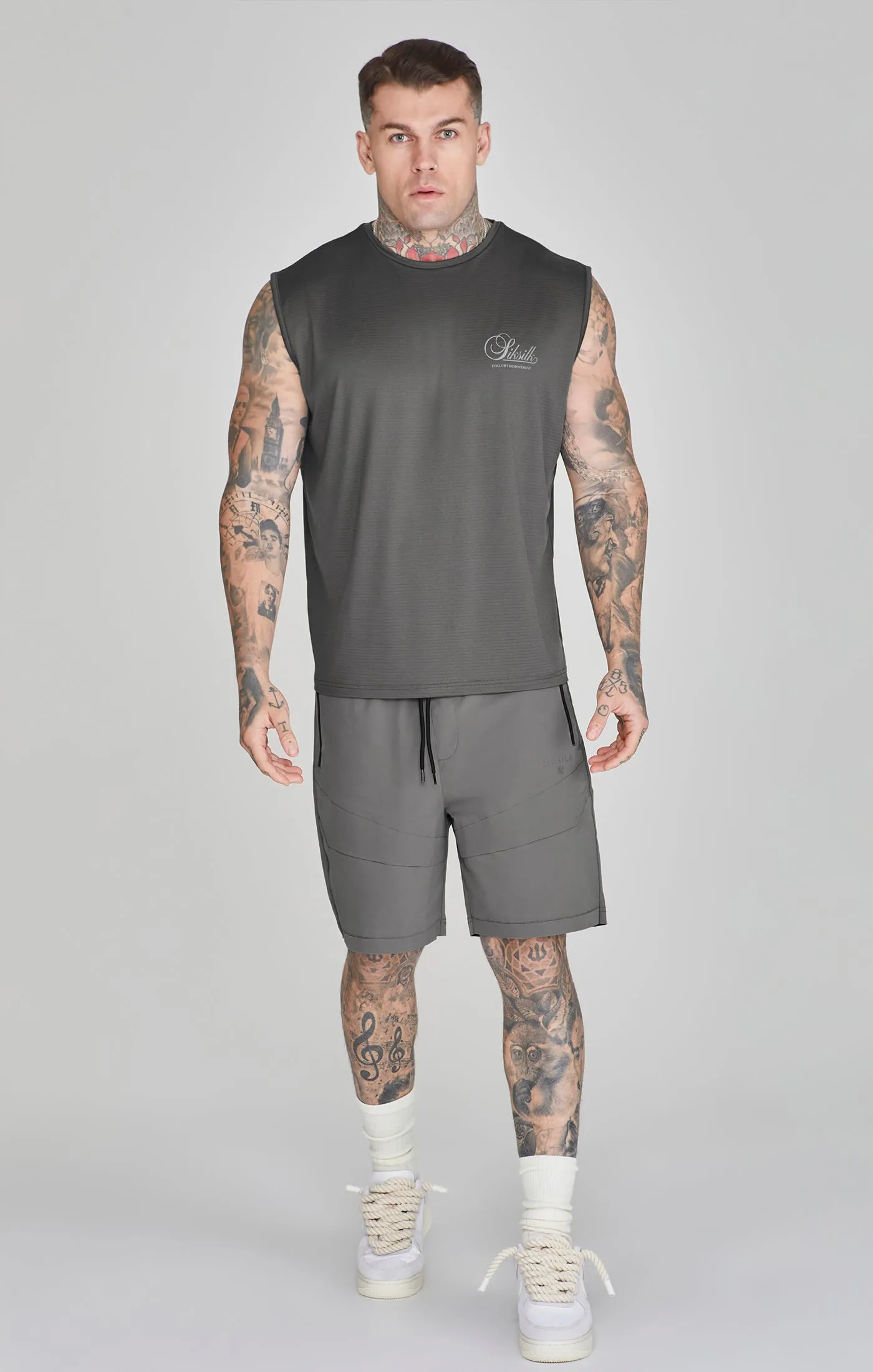 Grey Cargo Shorts sold by Siksilk product image thumbnail 2