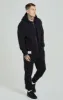 Black Dual Layer Baseball Zip-Thru Hoodie sold by Siksilk