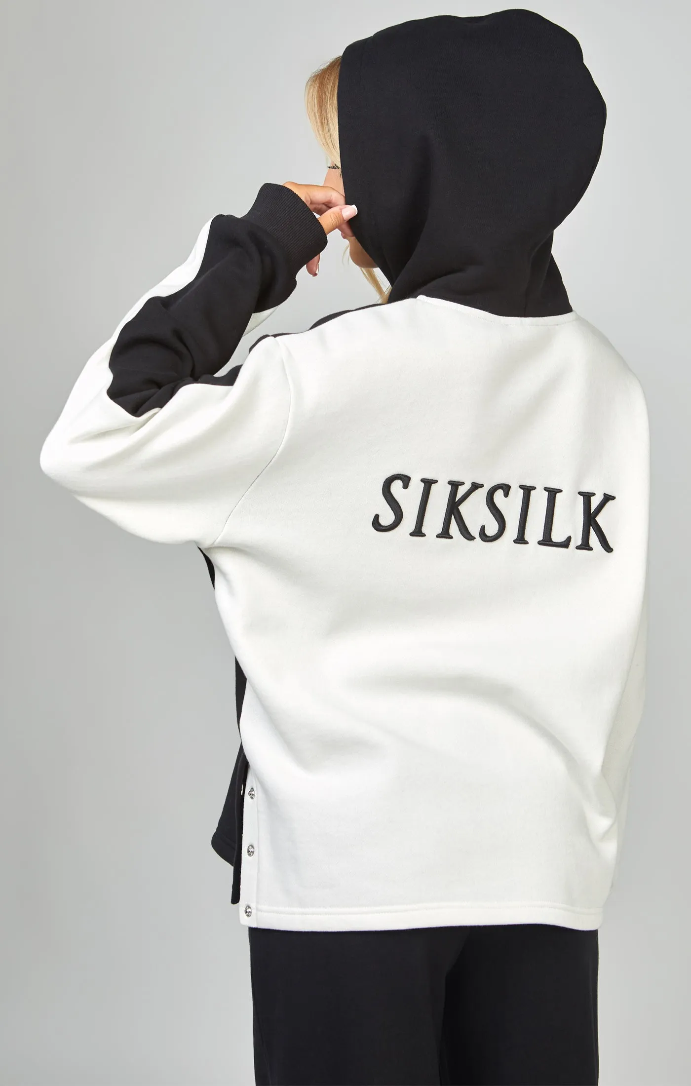 Black Contrast Oversized Overhead Hoodie sold by Siksilk product image thumbnail 2