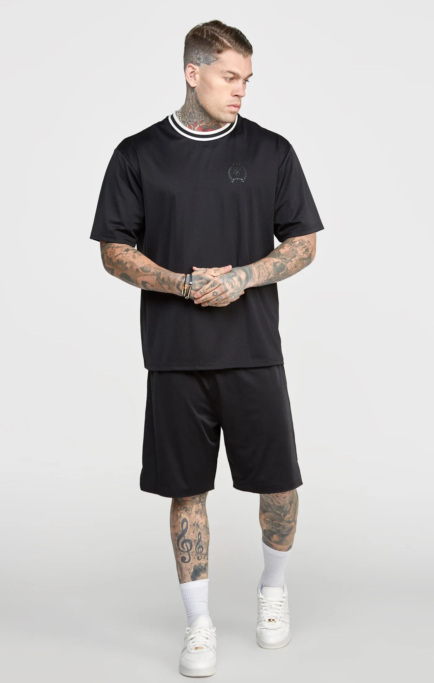 Black Mesh Loose Fit Short sold by Siksilk product image thumbnail 3