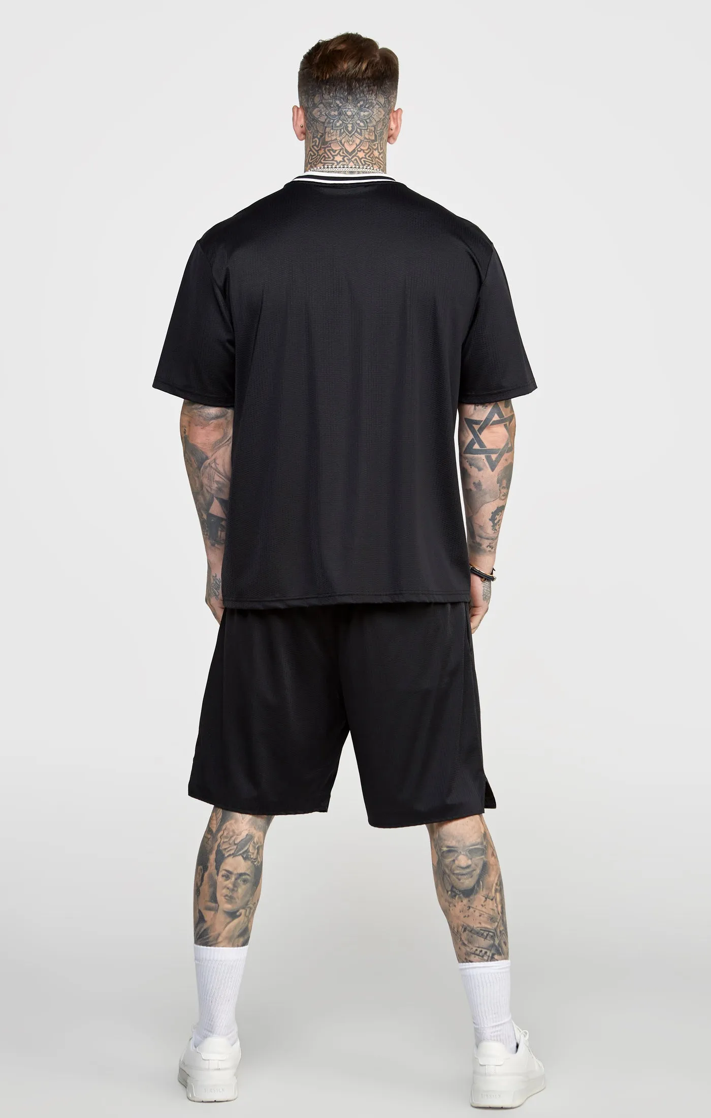 Black Mesh Loose Fit Short sold by Siksilk product image thumbnail 5