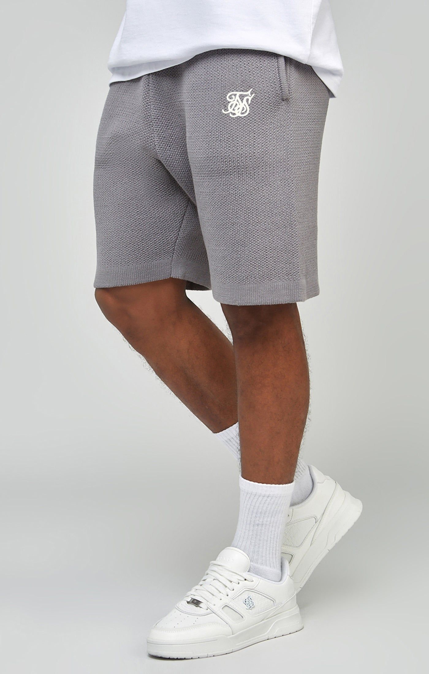 Grey Knitted Shorts sold by Siksilk