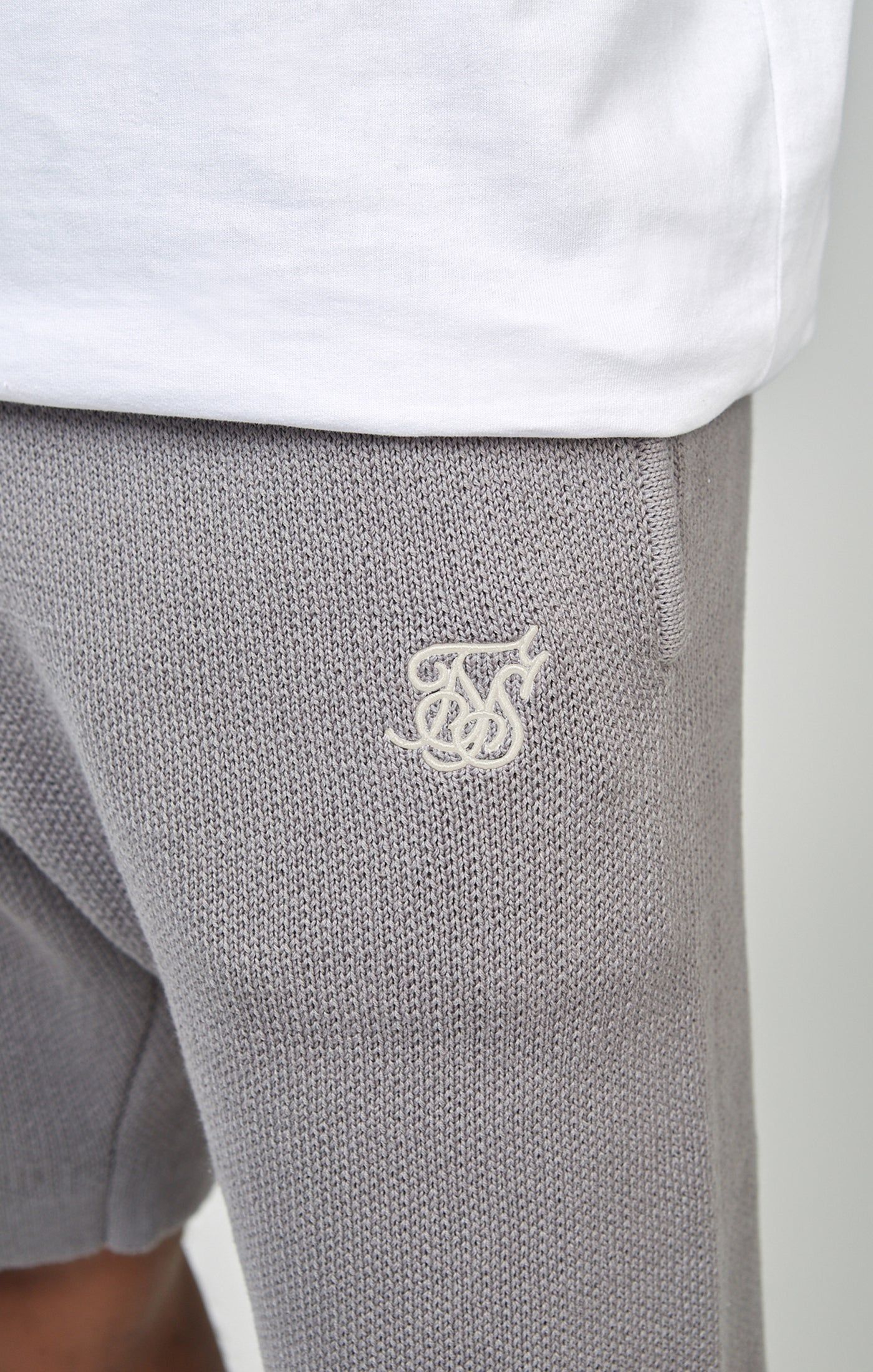 Grey Knitted Shorts sold by Siksilk product image thumbnail 4