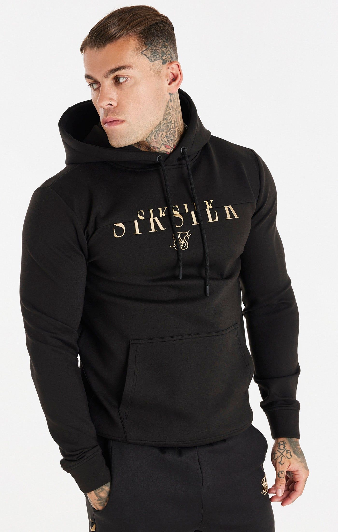 Black Overhead Hoodie sold by Siksilk