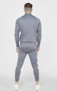 Grey Sports Funnel Neck Zip-Thru sold by Siksilk