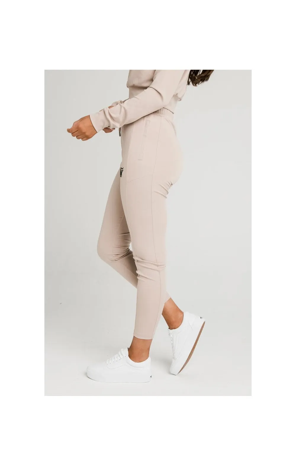 Beige Essential Track Pant sold by Siksilk product image thumbnail 3