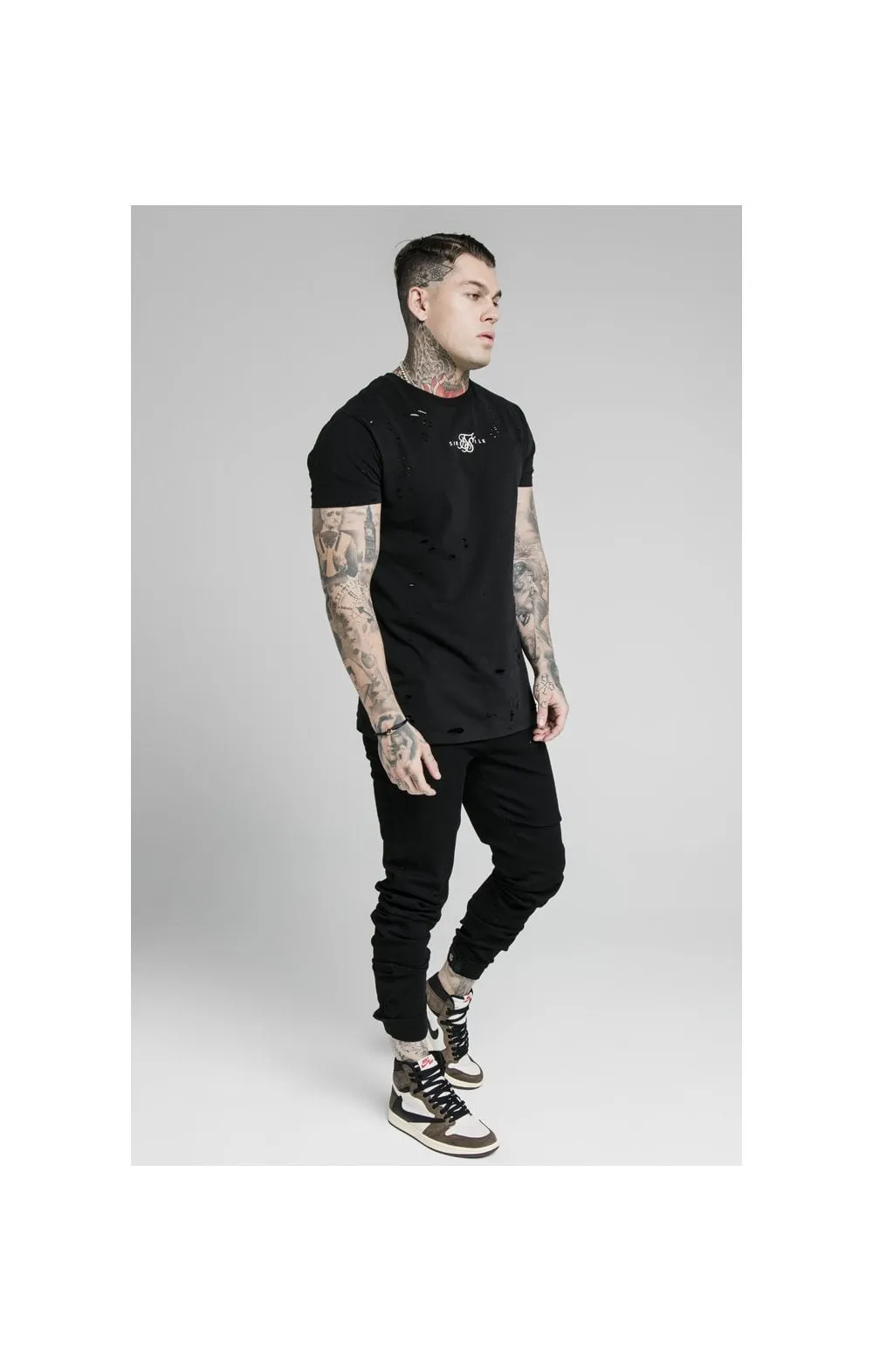 SikSilk Elasticated Strap Cuff Jeans - Black sold by Siksilk product image thumbnail 5