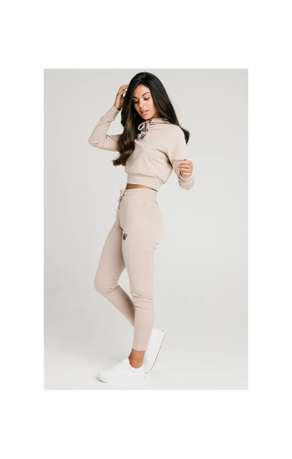 Beige Essential Track Pant sold by Siksilk product image thumbnail 2