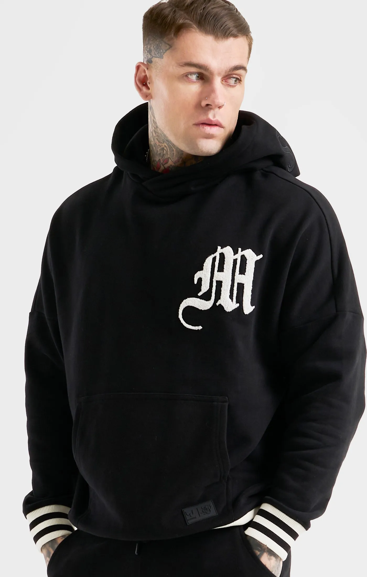 Messi x SikSilk Black Logo Oversized Hoodie sold by Siksilk