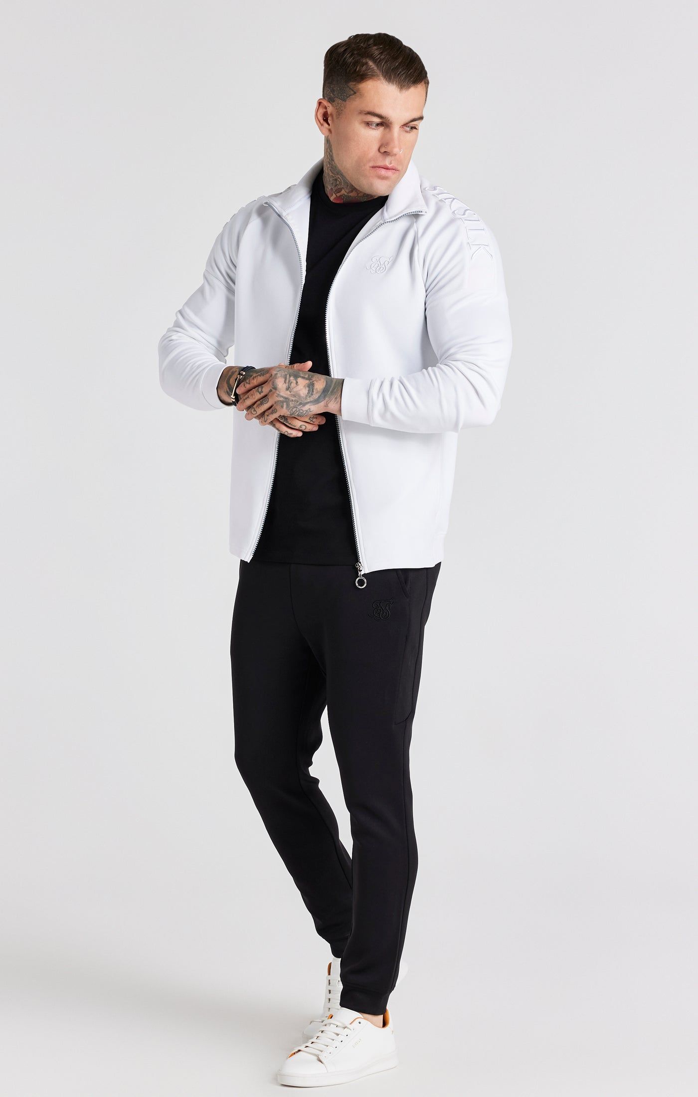White Panel Hooded Zip Thru sold by Siksilk product image thumbnail 3