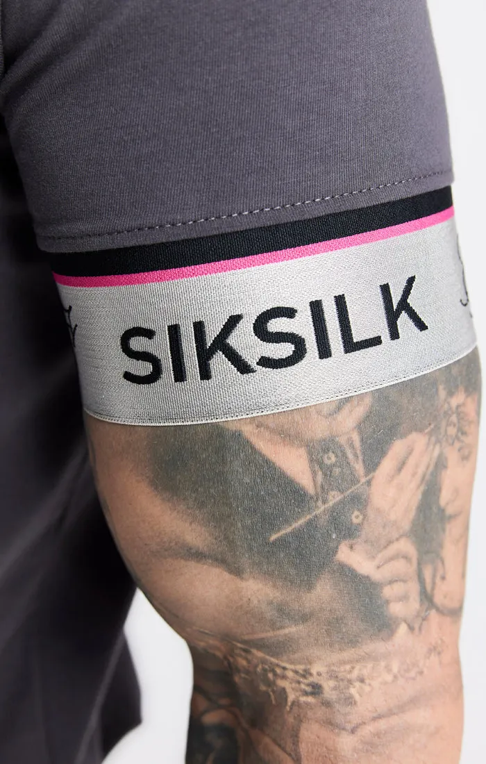Grey Marl Tape Elastic Cuff T-Shirt sold by Siksilk product image thumbnail 5