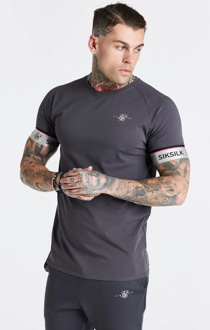 Grey Marl Tape Elastic Cuff T-Shirt sold by Siksilk product image thumbnail 2