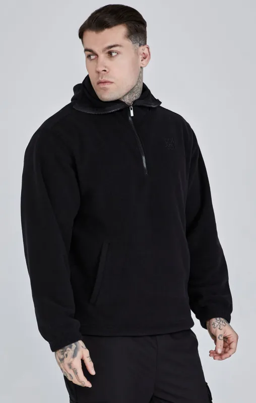 Black Polar Fleece Hoodie sold by Siksilk