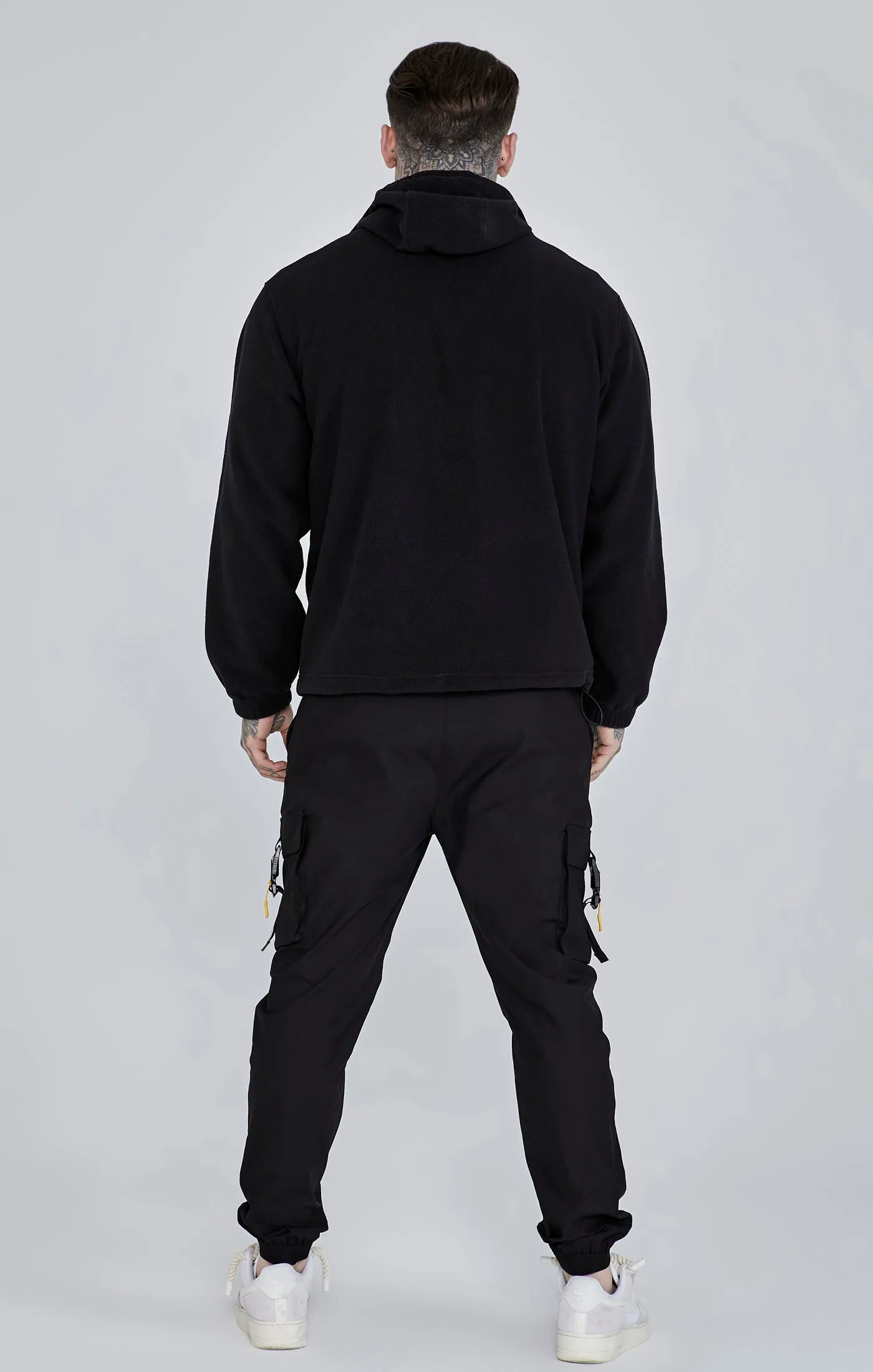 Black Polar Fleece Hoodie sold by Siksilk product image thumbnail 5
