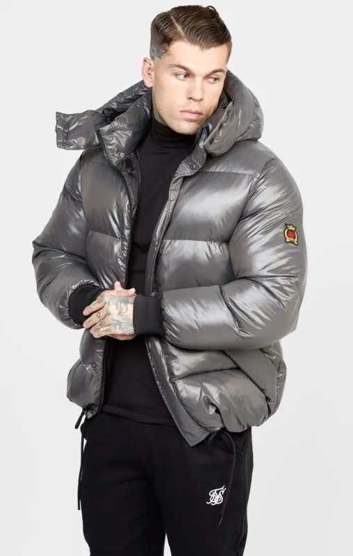 Grey Puffer Jacket sold by Siksilk