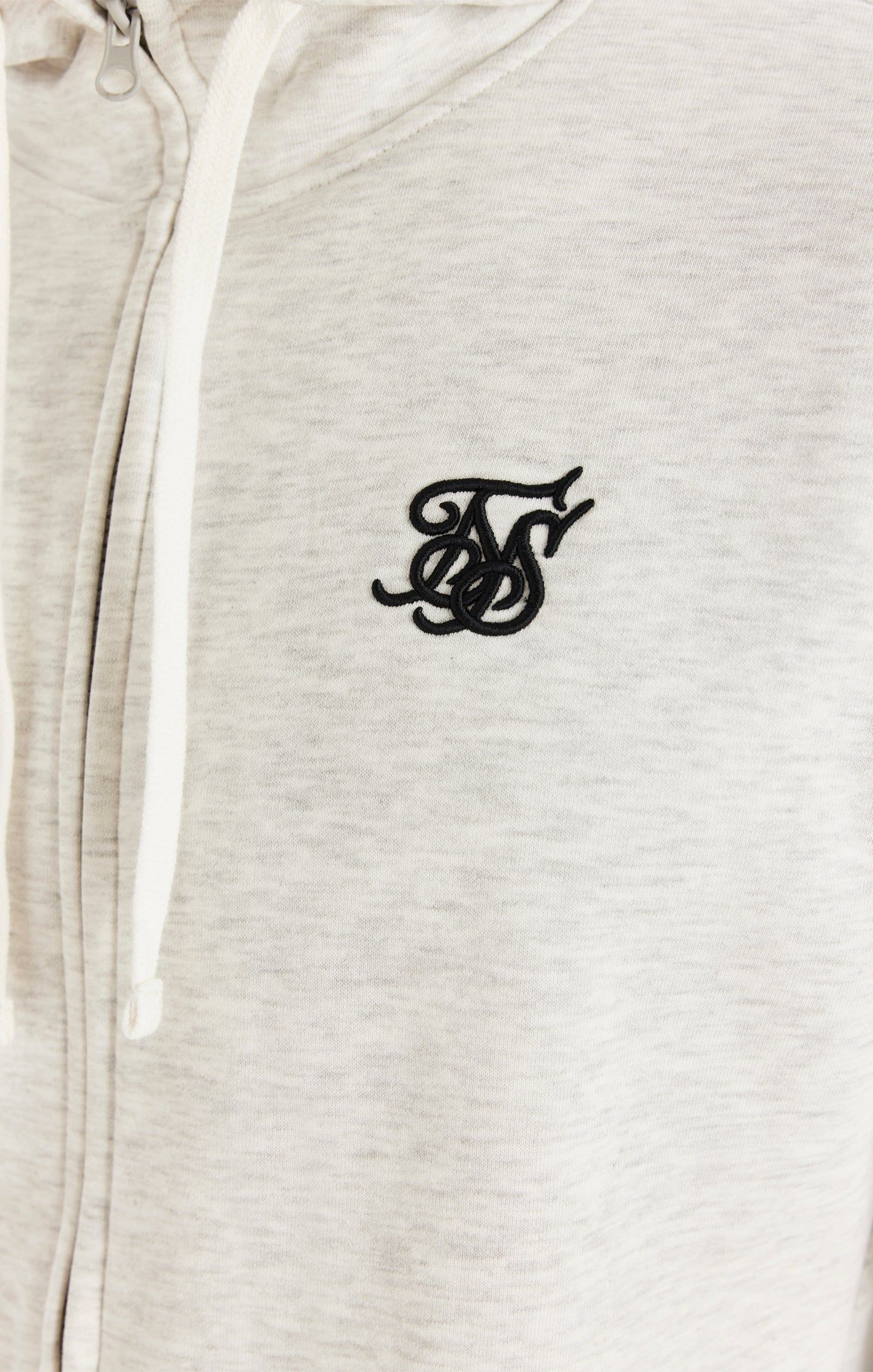 Snow Marl Essential Zip-Thru Funnel Neck Hoodie sold by Siksilk product image thumbnail 3