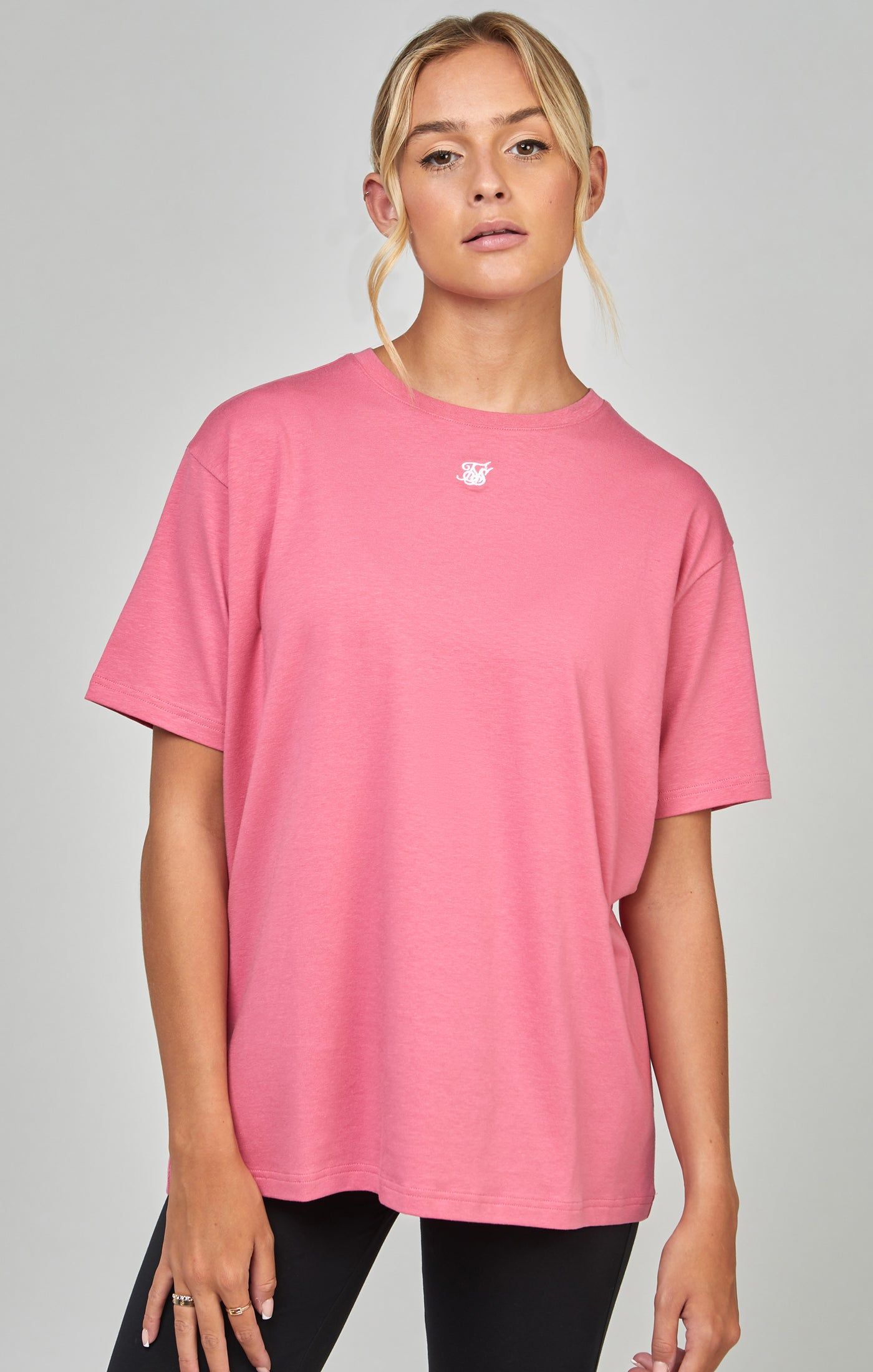Pink Essential Boyfriend T-Shirt sold by Siksilk