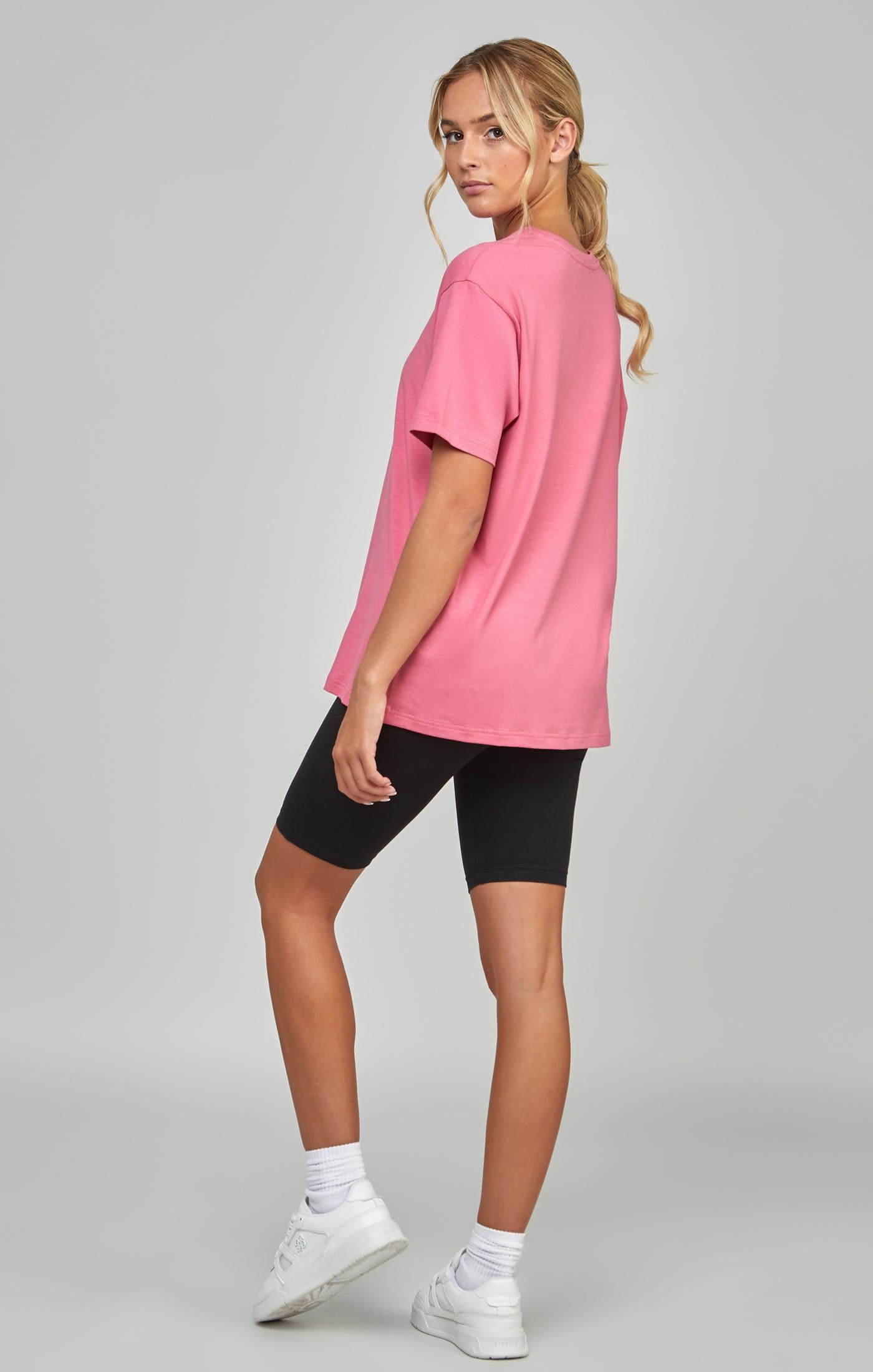 Pink Essential Boyfriend T-Shirt sold by Siksilk product image thumbnail 5